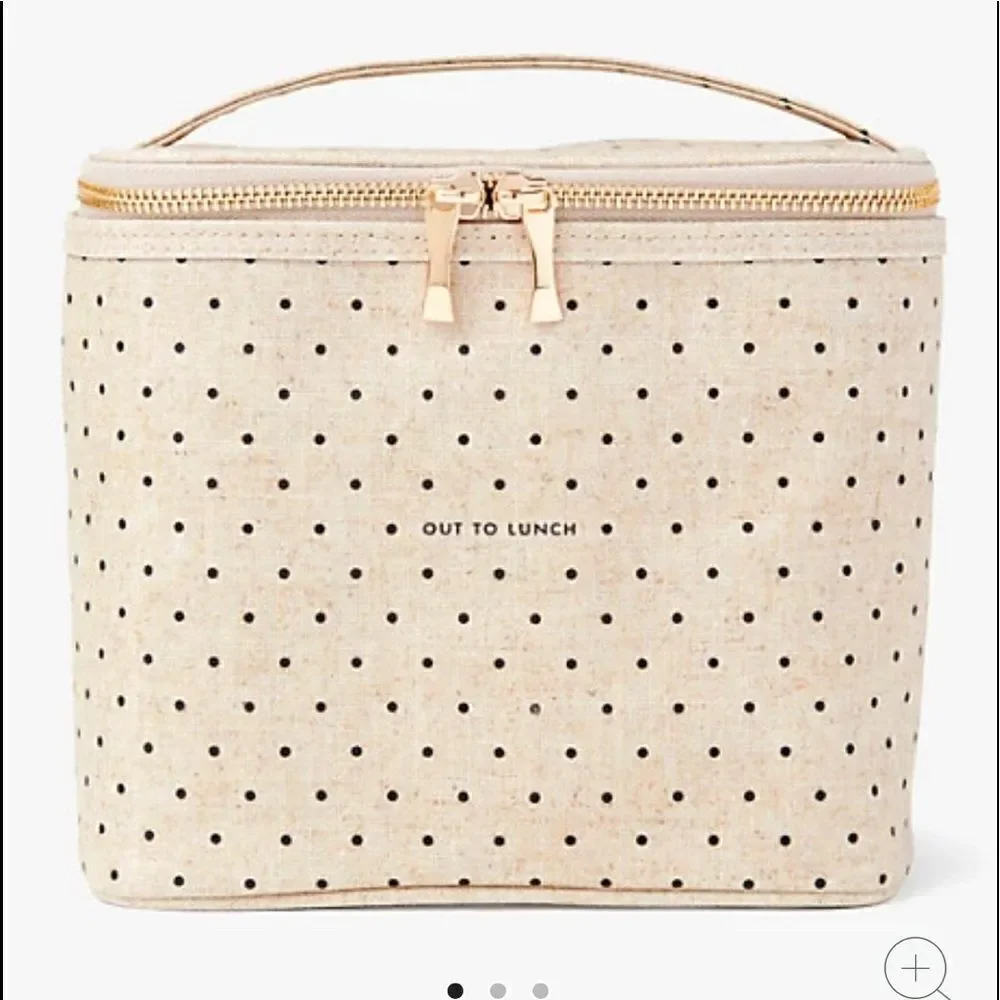 Kate spade out to lunch polka dot lunch tote/cooler/insulated bag